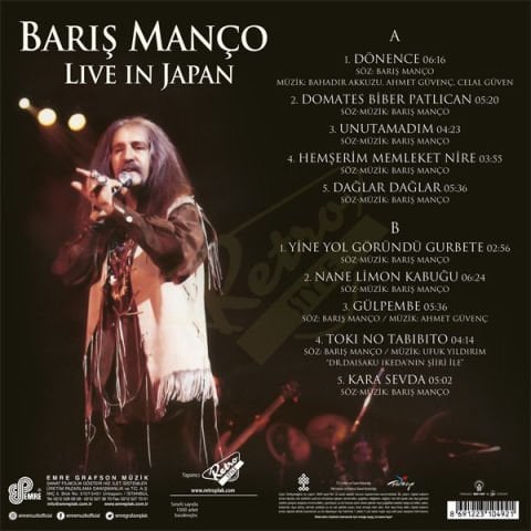 Barış Manço – Live In Japan LP PLAK