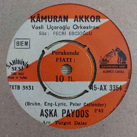 Kâmuran Akkor – Arkadaş Yok / Aşka Paydos 45LİK PLAK