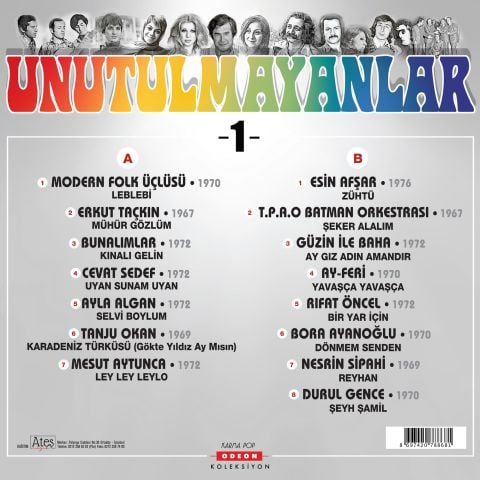 Unutulmayanlar 1  LP PLAK