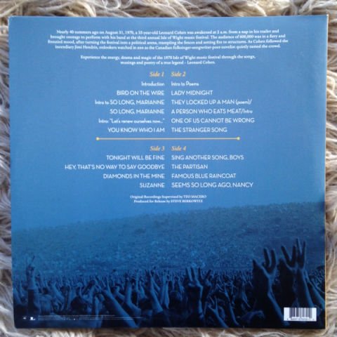 Leonard Cohen – Live At The Isle Of Wight 1970 LP PLAK