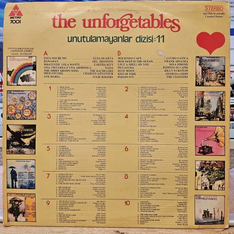 Various – The Unforgetables / Unutulmayanlar Dizisi: 11 LP PLAK