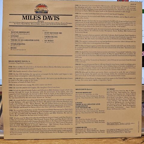 The Miles Davis Quintet – Miles Davis Quintet LP PLAK