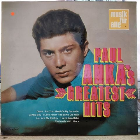 Paul Anka – Paul Anka's Greatest Hits LP PLAK