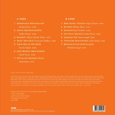 YEŞİLÇAM ŞARKILARI 2 - ARTIK SEVMEYECEĞİM LP PLAK