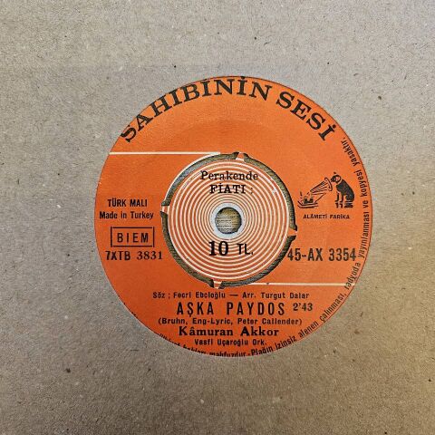 KAMURAN AKKOR - AŞKA PAYDOS 45LİK PLAK