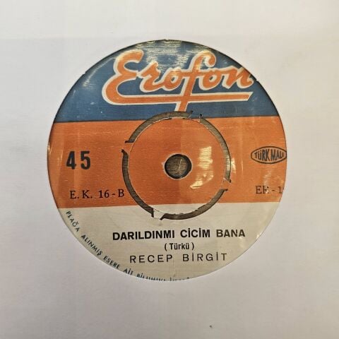 Recep Birgit – Darıldınmı Cicim Bana 45LİK PLAK