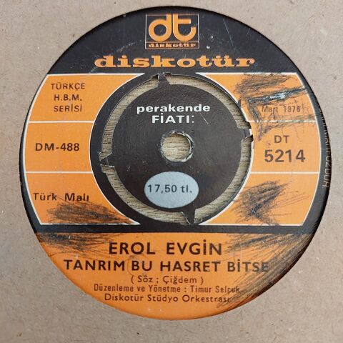 EROL EVGİN - ŞÖFÖR MEHMET 45LİK PLAK