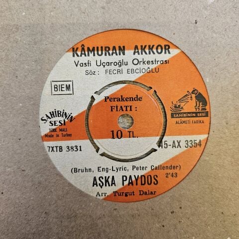 Kâmuran Akkor – Arkadaş Yok / Aşka Paydos 45LİK PLAK