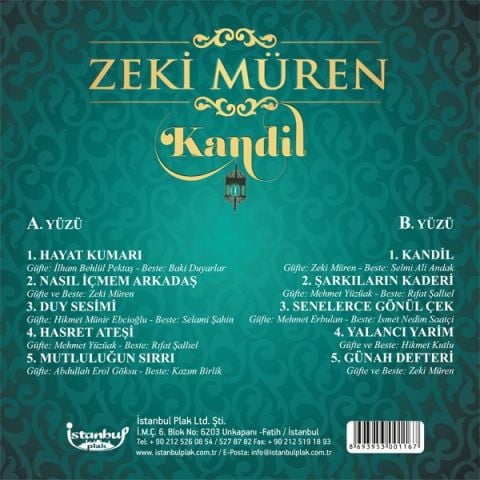 ZEKİ MÜREN - KANDİL LP PLAK