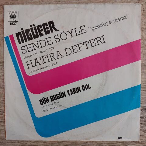 Nilüfer – Sende Söyle / Hatıra Defteri 45LİK PLAK