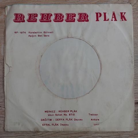 İSMAİL YAZICIOĞLU - KARA BAHTIM GÜLMEDİ / AŞIĞIM BEN SANA 45LİK PLAK