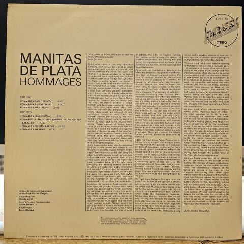 Manitas De Plata – Hommages LP PLAK