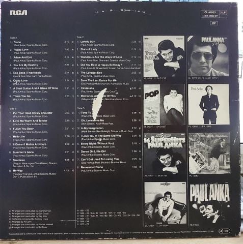 Paul Anka – Forever (32 Hits And The Story Of Paul Anka) LP PLAK