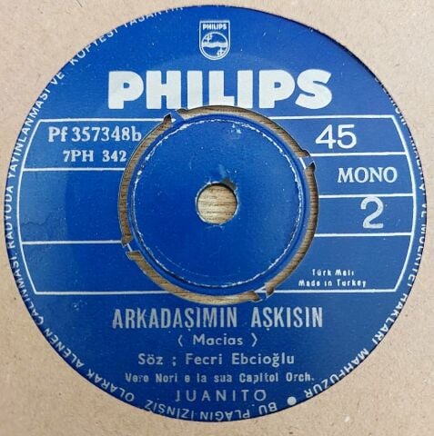 Juanito – Kıskanmak Kabahat Mi / Arkadaşımın Aşkısın 45LİK PLAK