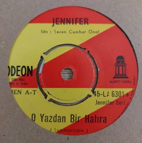 JENNİFER - NERDESİN SEVGİLİM / O YAZDAN BİR HATIRA 45LİK PLAK