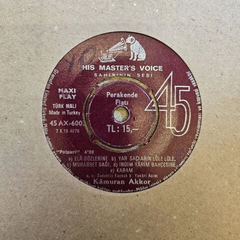 Kâmuran Akkor – Potpuri 10 ŞARKILIK EP 45LİK PLAK