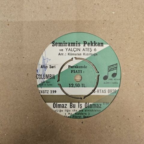 Semiramis Pekkan – Olmaz Bu İş Olamaz 45LİK PLAK