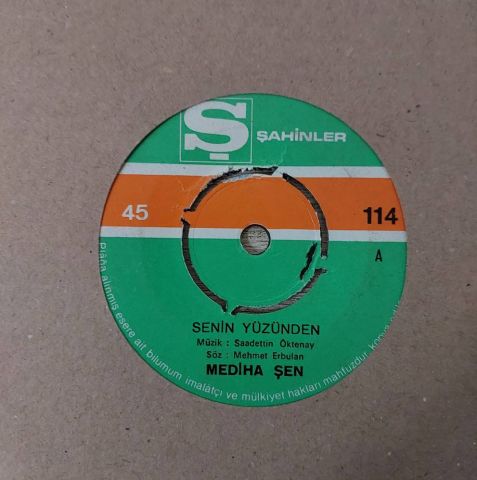 Mediha Şen – Senin Yüzünden / İçerim 45LİK PLAK
