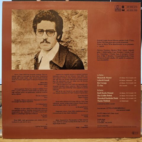 Zülfü Livaneli – Nazım Türküsü LP PLAK