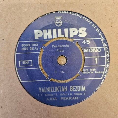 Ajda Pekkan – Yalnızlıktan Bezdim / Gel 45LİK PLAK