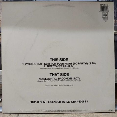 Beastie Boys – Fight For Your Right LP PLAK