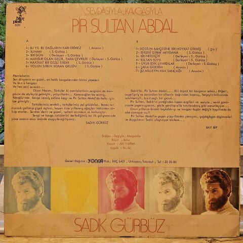 Sadık Gürbüz – Sevdasıyla, Kavgasıyla Pir Sultan Abdal LP PLAK
