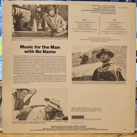 Hugo Montenegro And His Orchestra – Music From 'A Fistful Of Dollars', 'For A Few Dollars More' & 'The Good, The Bad And The Ugly' LP PLAK...