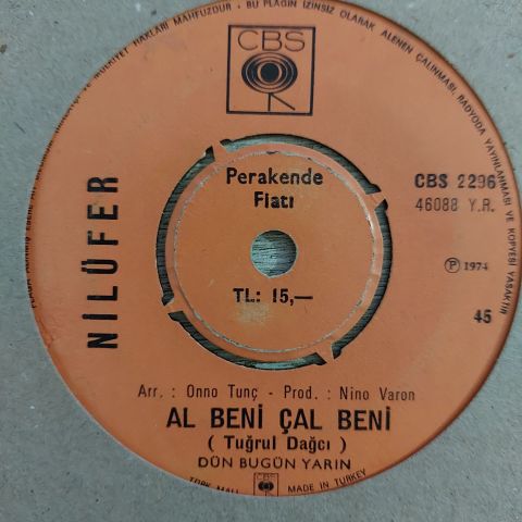 Nilüfer – Al Beni Çal Beni / Körebe 45LİK PLAK