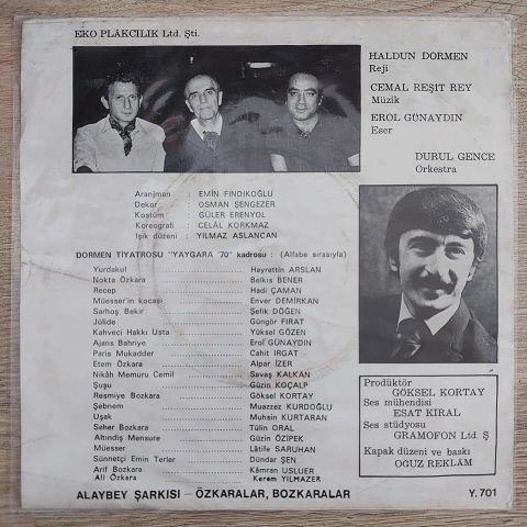 DURUL GENCE - 10 EŞLİĞİNDE YAYGARA 70 45LİK PLAK