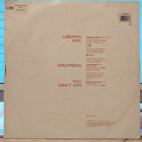 Michael Jackson – Liberian Girl LP PLAK