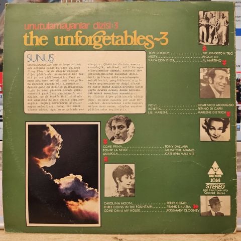 Various – The Unforgetables / Unutulmayanlar Dizisi: 3 LP PLAK