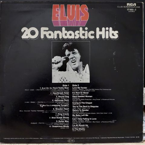 Elvis Presley – 20 Fantastic Hits LP PLAK
