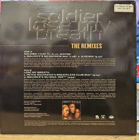 Destiny's Child Feat. T.I. & Lil Wayne – Soldier / Lose My Breath (The Remixes) LP PLAK