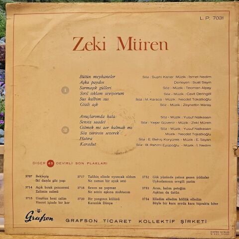 Zeki Müren – Zeki Müren LP PLAK