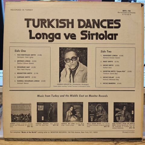 Hüsnü Özkartal – Turkish Dances (Longa Ve Sirtolar) LP PLAK