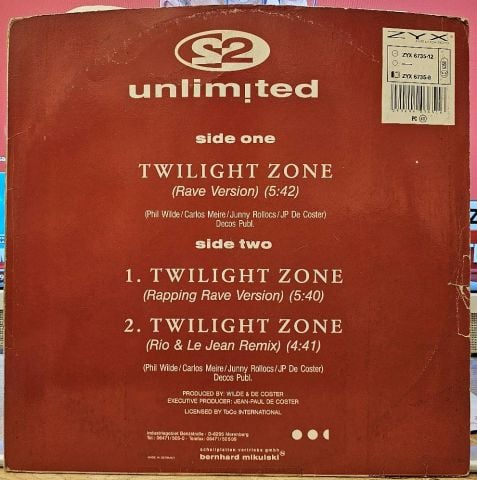 2 Unlimited – Twilight Zone LP PLAK