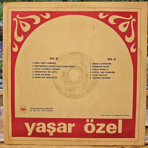 Yaşar Özel – Yaşar Özel LP PLAK