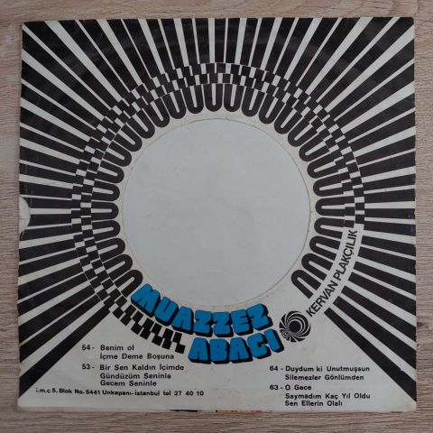 Muazzez Abacı – Duydum Ki Unutmuşsun / Silemezler Gönlümden 45LİK PLAK
