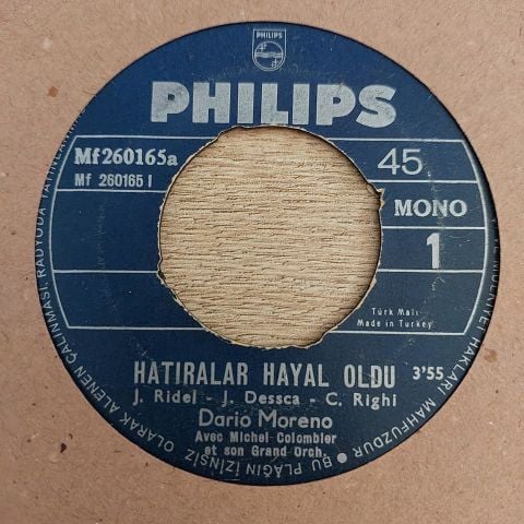 DARİO MORENO - OLAN BOYUN KURBANI 45LİK PLAK