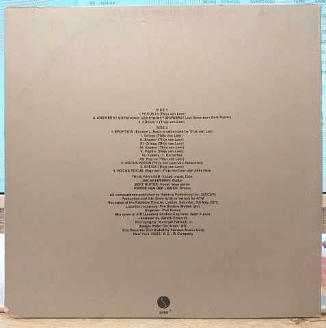 Focus – Live At The Rainbow LP PLAK