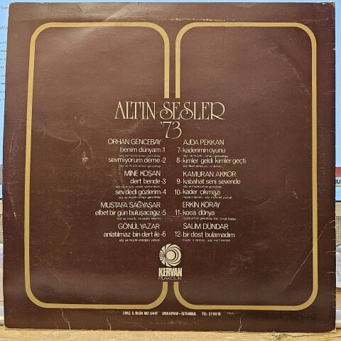 Various – Altın Sesler '73 LP PLAK