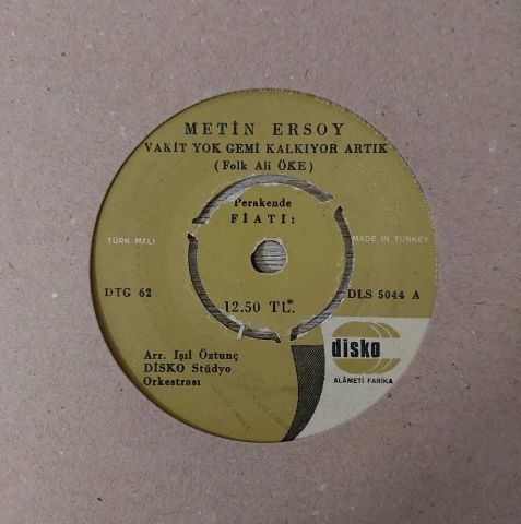 METİN ERSOY - VAKİT YOK GEMİ KALKIYOR ARTIK 45LİK PLAK