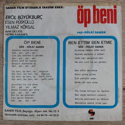 EROL BÜYÜKBURÇ - ÖP BENİ 45LİK PLAK