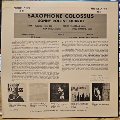 Sonny Rollins – Saxophone Colossus LP PLAK
