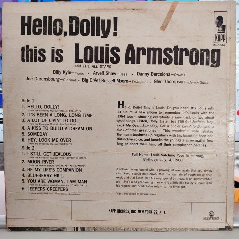 Louis Armstrong And The All-Stars – Hello, Dolly LP PLAK