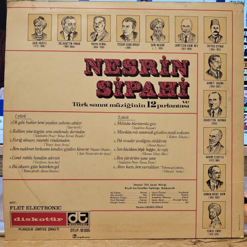 Nesrin Sipahi – Nesrin Sipahi Ve Türk Sanat Müziğinin 12 Pırlantası LP PLAK