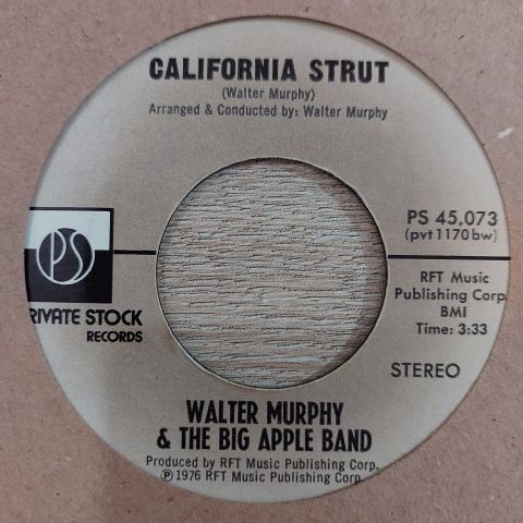Walter Murphy And The Big Apple Band* – A Fifth Of Beethoven 45LİK PLAK