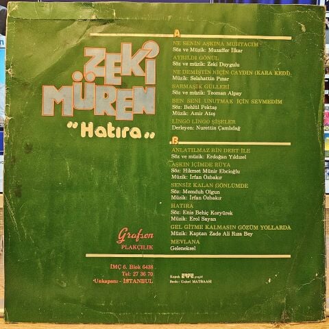 Zeki Müren – Hatıra LP PLAK