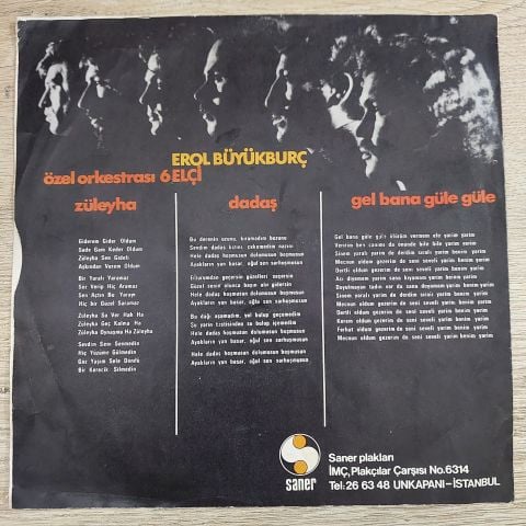 EROL BÜYÜKBURÇ 6 ELÇİ EŞLİĞİNDE - ZÜLEYHA 45LİK PLAK