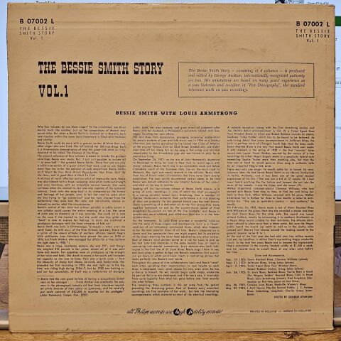Bessie Smith With Louis Armstrong – The Bessie Smith Story - Vol.1 LP PLAK